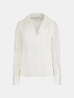 Pleated sleeves košile Bílá barva Ženy