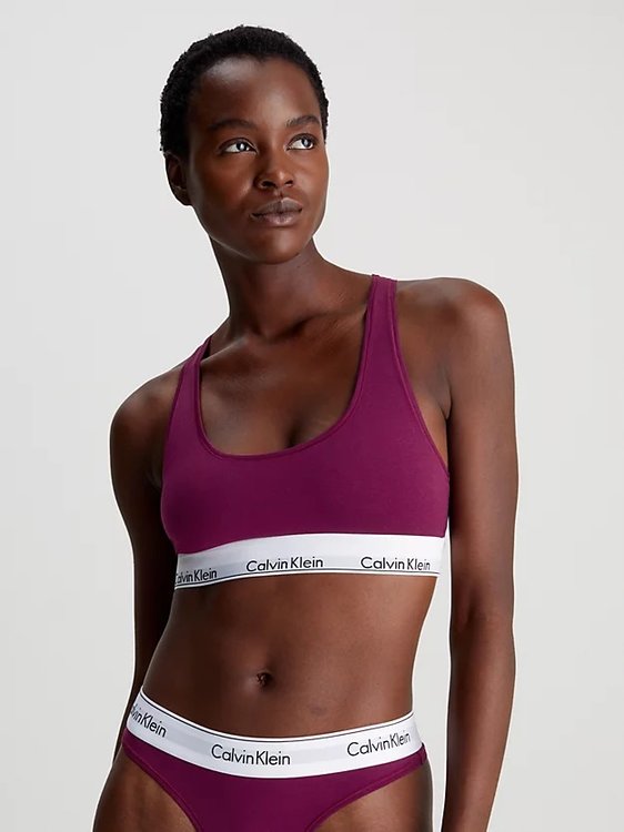 Modern Cotton podprsenka – Calvin Klein Underwear, Fialová, Vínová barva Ženy