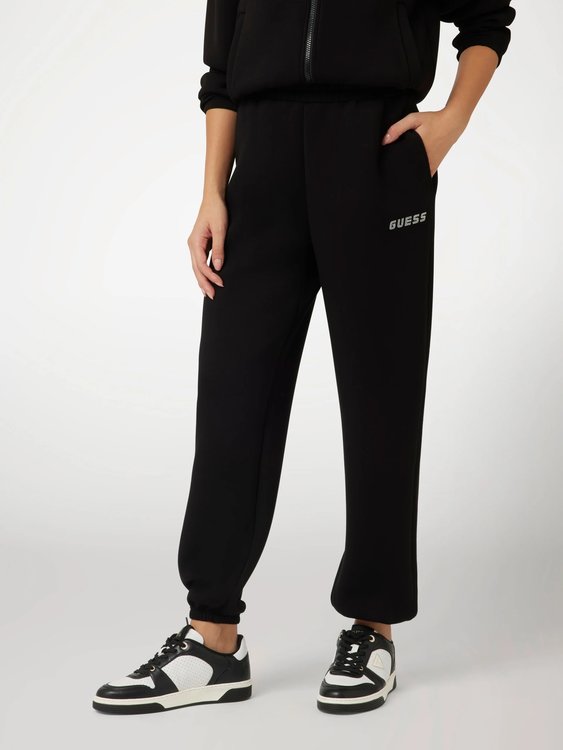 GUESS – Cecilia Scuba mikina na zip, Černá barva