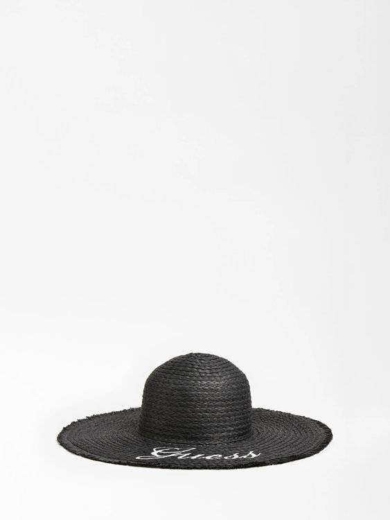 Guess – Straw klobouk, Černá barva