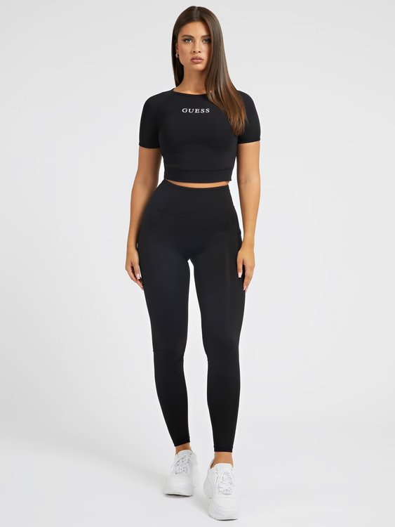 Módní Aline triko, Černá barva, 2023