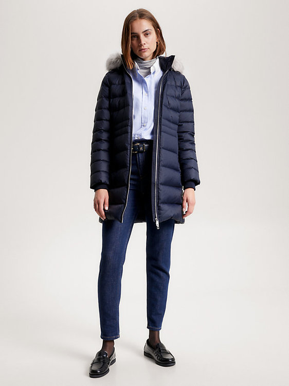 Tommy Hilfiger – Tyra Down bunda, Navy barva