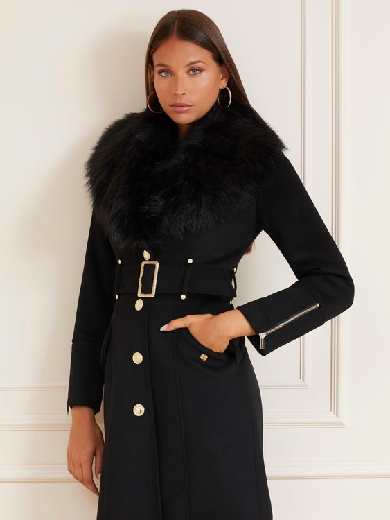 Luxusní Alice kabát, Černá barva, 38, 40, 42, 44