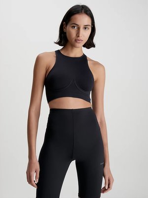Calvin Klein Performance – Medium Impact sportovní podprsenka, Černá barva