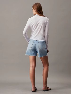 Mom šortky – Calvin Klein Jeans, Modrá barva Ženy