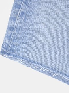 High rise denim šortky Modrá barva Ženy