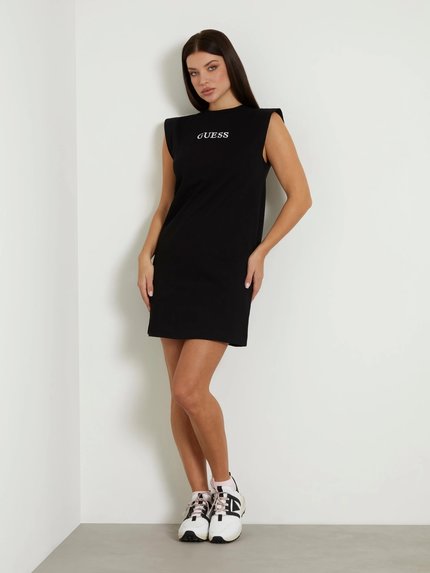 Módní Athena Jersey šaty, Černá barva, 2024