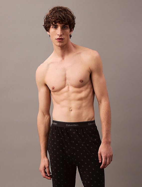 Módní Modern Cotton pyžamové kalhoty, Černá barva, 2024