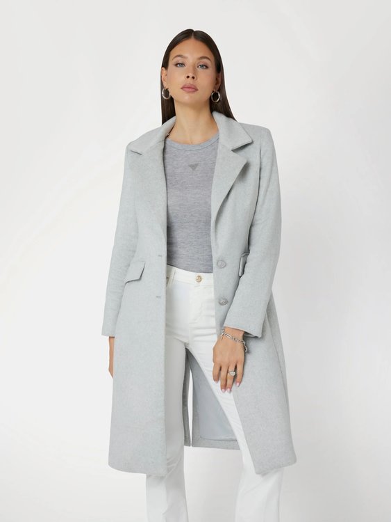 Luxusní Nancy Fit kabát, Šedá barva, XS, S, M, L, XL