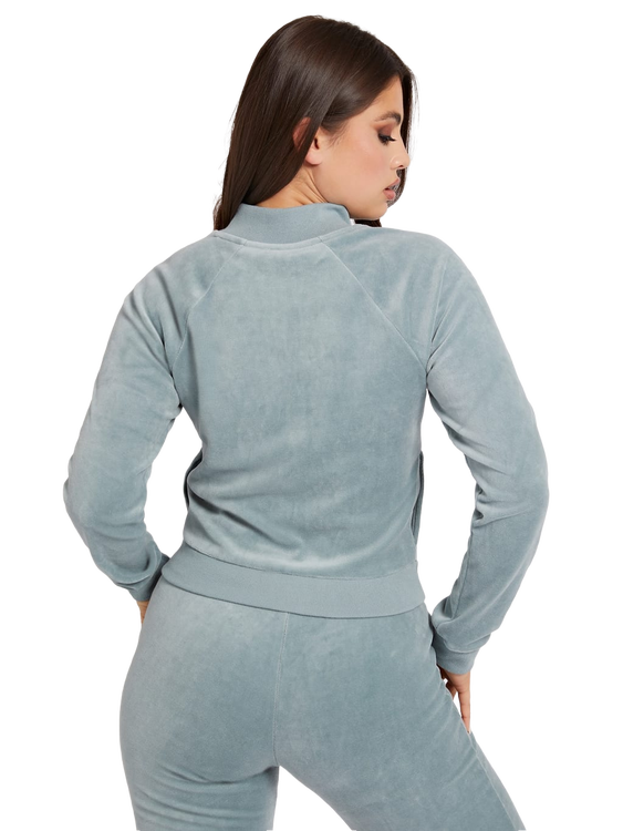 Chenille mikina – Guess, Modrá barva Ženy