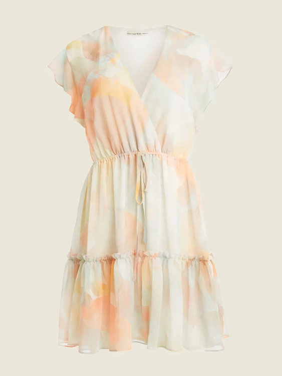 Luxusní Rosa šaty, Multi, Růžová barva, XS, S, M, L, XL