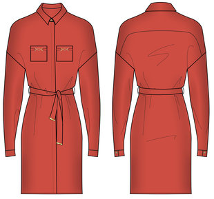 Marciano – Jessamine šaty, Červená barva 2