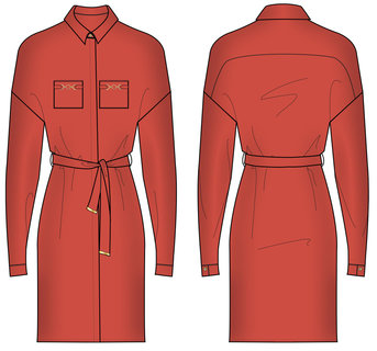 Marciano – Jessamine šaty, Červená barva 2