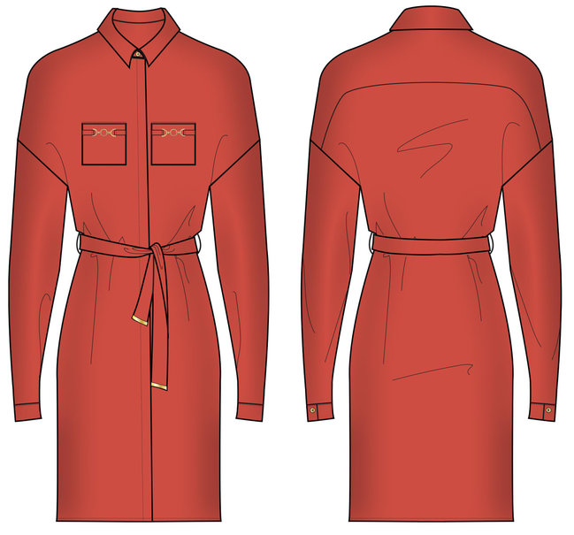 Marciano – Jessamine šaty, Červená barva 2