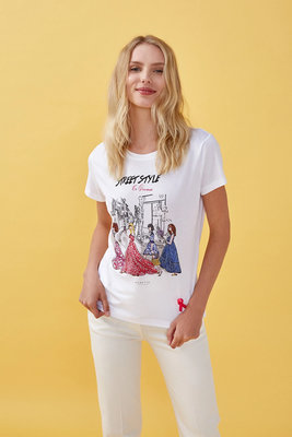 Nenette – Dam triko, Bílá barva