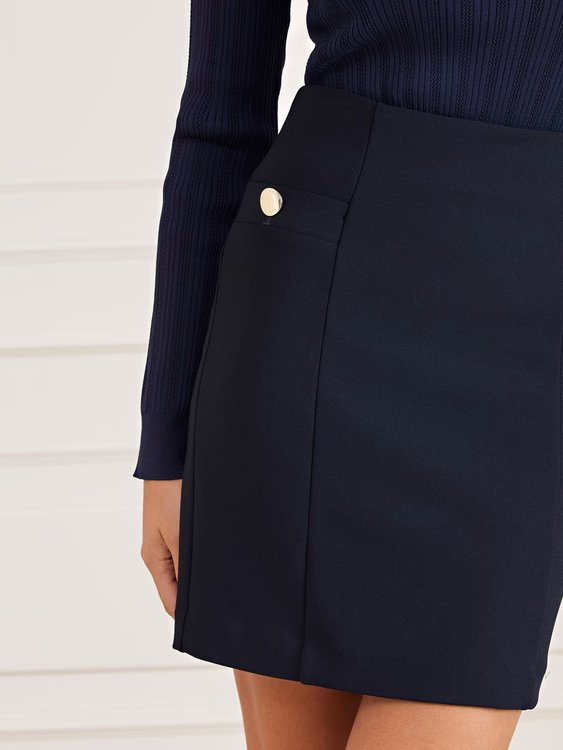 Luxusní Leigah sukně, Modrá, Navy barva, 40, 42, 44