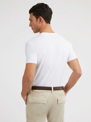 Core triko – GUESS, Bílá barva Muži