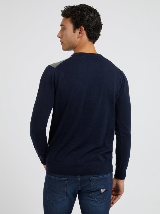 Perry svetr – Guess, Navy, Šedá barva Muži