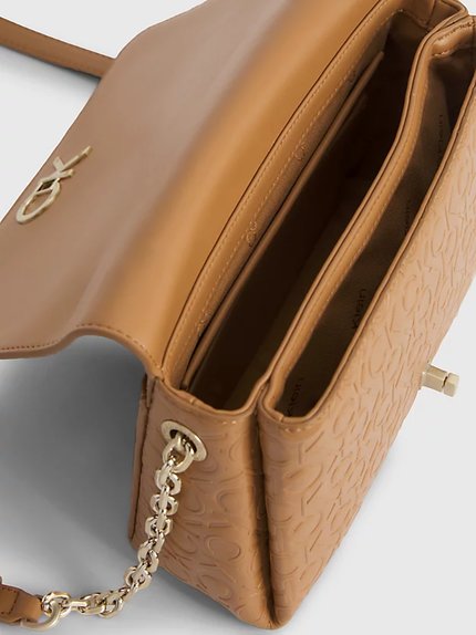 Módní Re-Lock crossbody, Hnědá barva, 2023