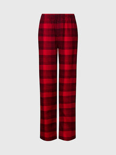 Flannel pyžamové kalhoty Červená barva Ženy