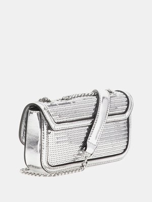 Kaska Mini crossbody – GUESS, Stříbrná barva Ženy