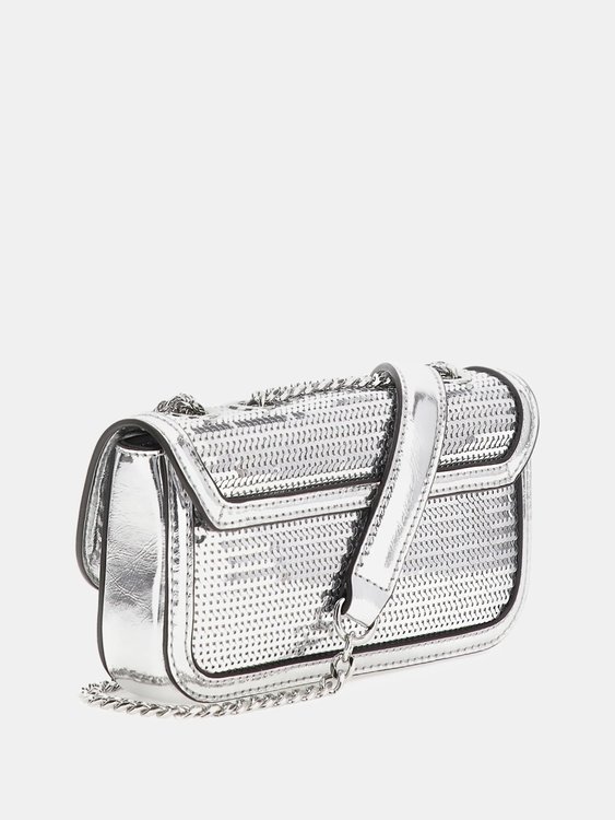 Kaska Mini crossbody – GUESS, Stříbrná barva Ženy