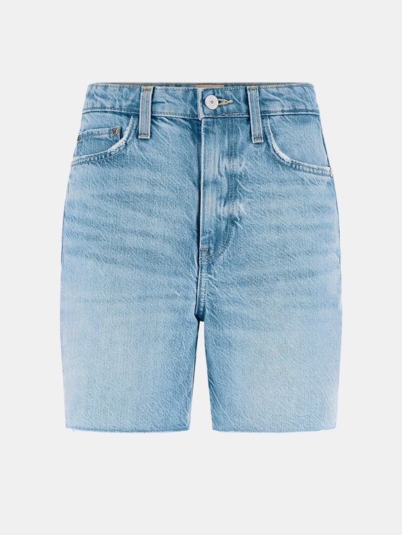 GUESS – High rise denim šortky, Modrá barva 1