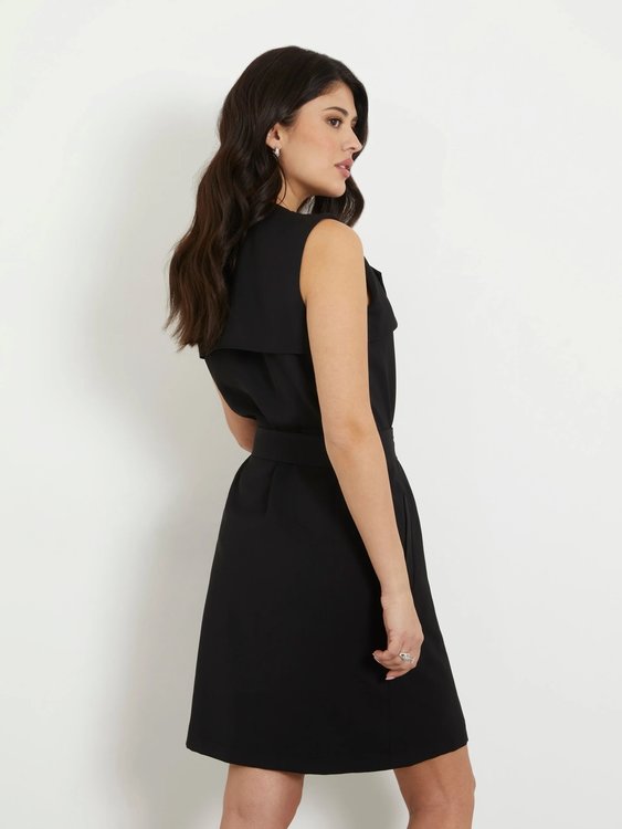 Everly Trench Šaty – GUESS, Černá barva Ženy