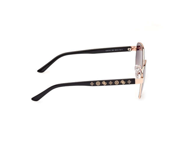 Černá, Růžové zlato barva, Sluneční brýle