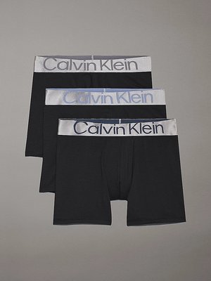 Calvin Klein Underwear – CK Steel Cotton boxery 3ks, Černá barva