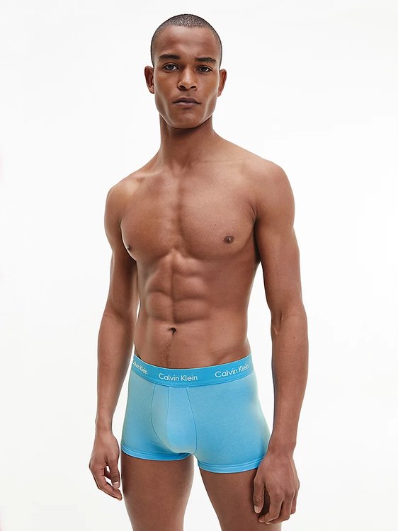 Cotton Stretch boxery 3ks – Calvin Klein Underwear, Béžová, Modrá, Žlutá barva Muži