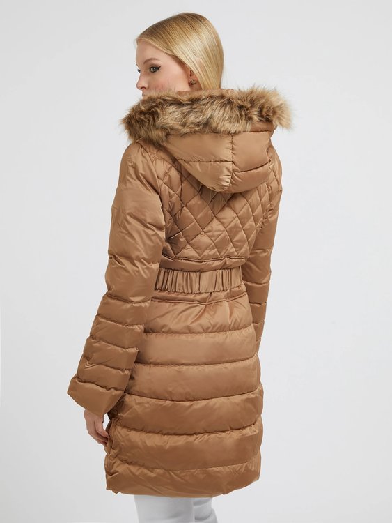 Lolie bunda – Guess, Béžová barva Ženy