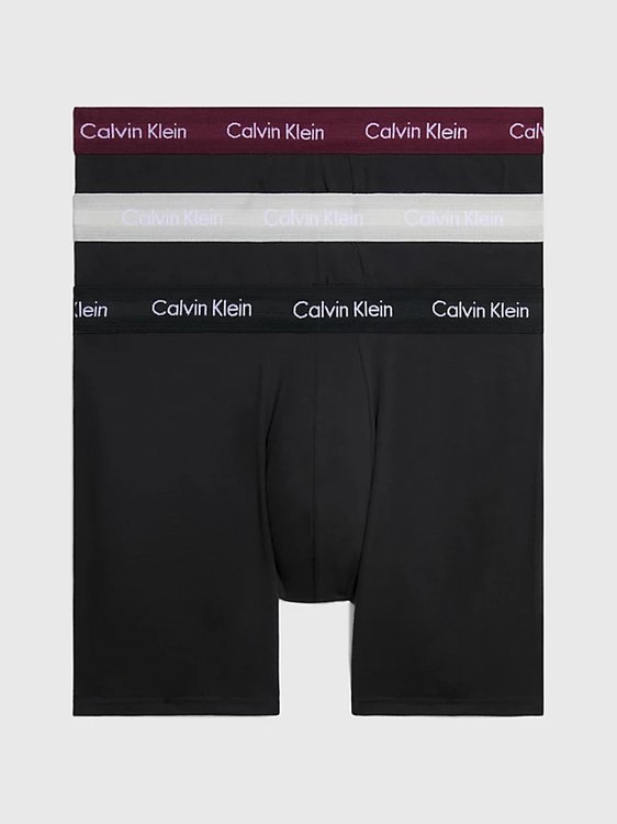 Calvin Klein Underwear – Cotton Stretch boxery 3ks, Černá barva
