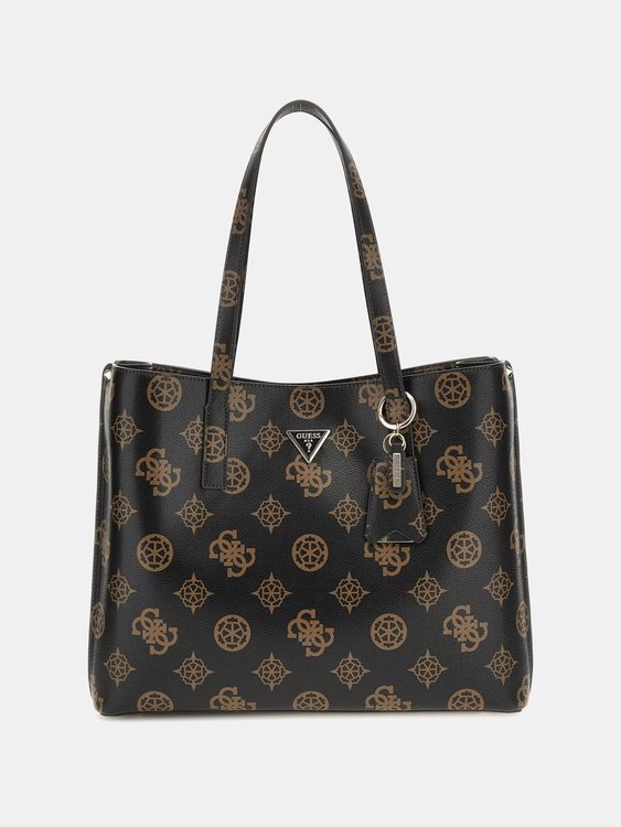 GUESS – Meridian Tote kabelka, Hnědá barva