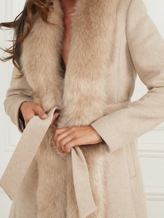 Martina kabát Béžová barva Ženy