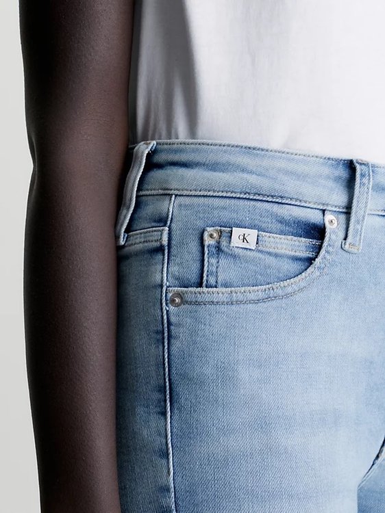 Módní High Rise Super Skinny jeans, Modrá barva, 2024