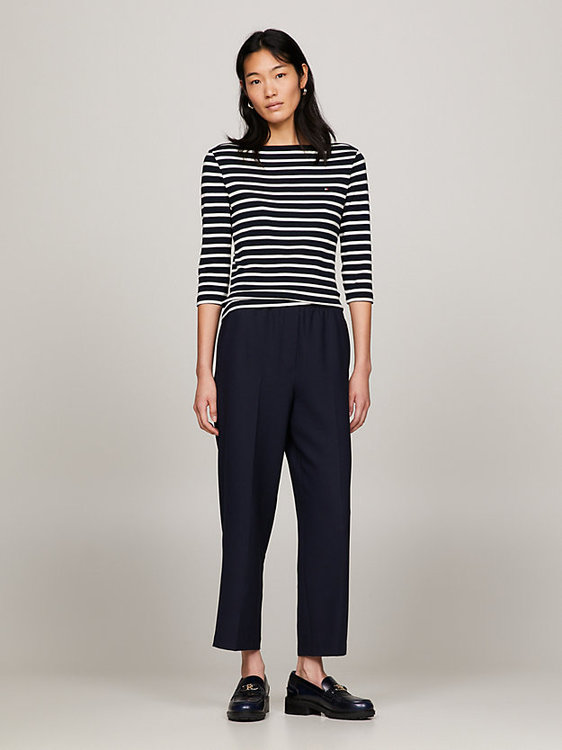 Módní New Cody Slim triko, Bílá, Modrá barva, 2024