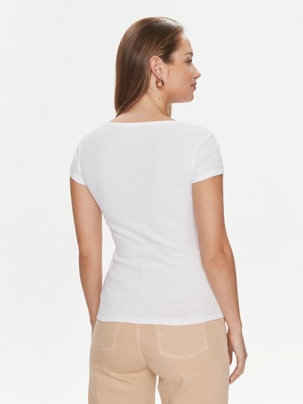 Módní Henley Olympia triko, Bílá barva, 2024