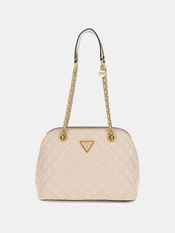 GUESS – Giully Dome velká kabelka, Krémová barva