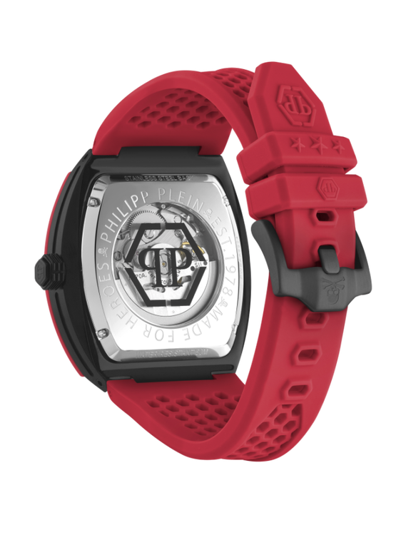 THE $KELETON hodinky – Philipp Plein, Černá, Červená barva Muži