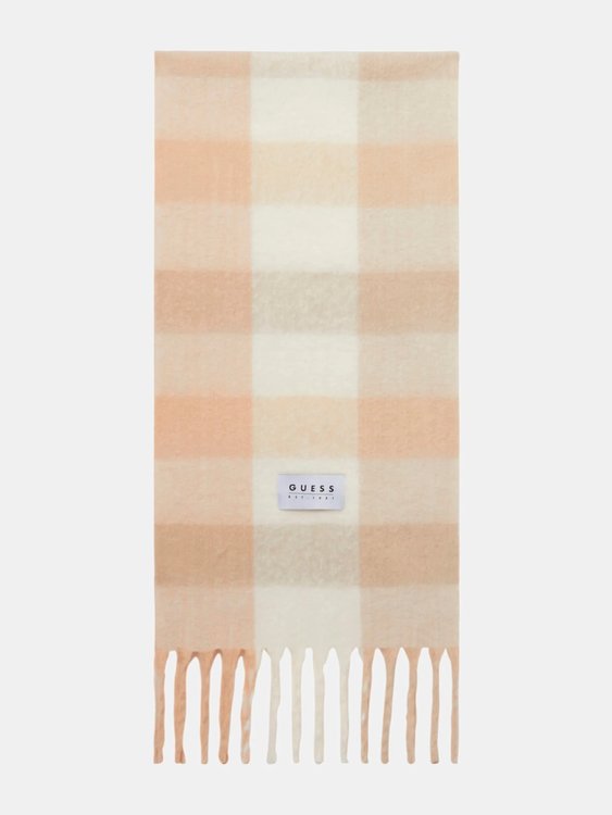 GUESS – Wool blend šála, Béžová barva