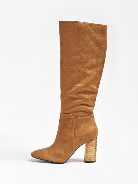 Laboni Suede kozačky – Guess, Béžová barva Ženy, Ženy