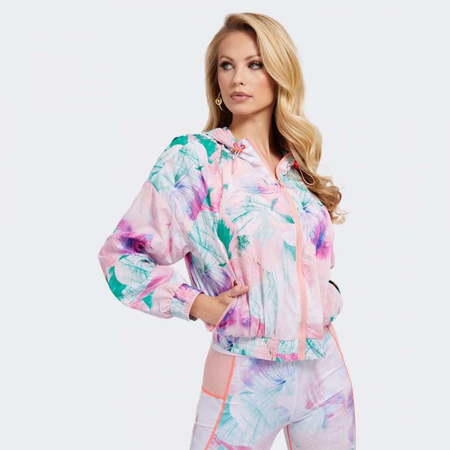 Guess – Carlie bunda, Multi, Oranžová, Růžová, Zelená barva