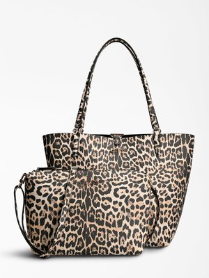 Guess – Alby shopper, Béžová, Černá barva