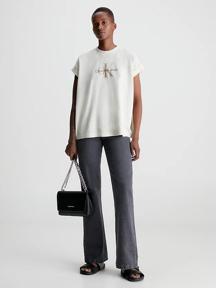 Módní Mineral Dye triko, Krémová barva, 2023