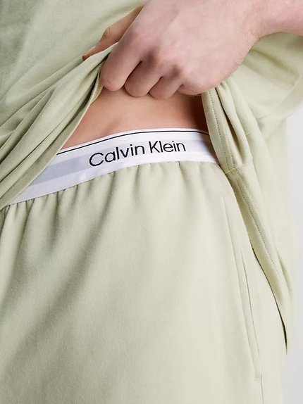 Módní Modern Cotton Lounge šortky, Zelená barva, 2024