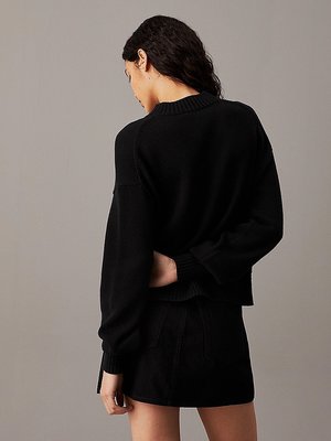 CK Intarsia svetr – Calvin Klein Jeans, Černá barva Ženy