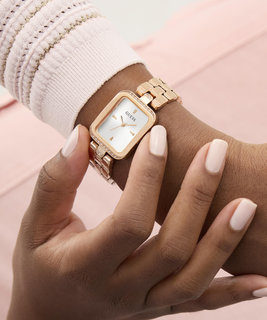 GUESS, Růžové zlato barva Isla hodinky