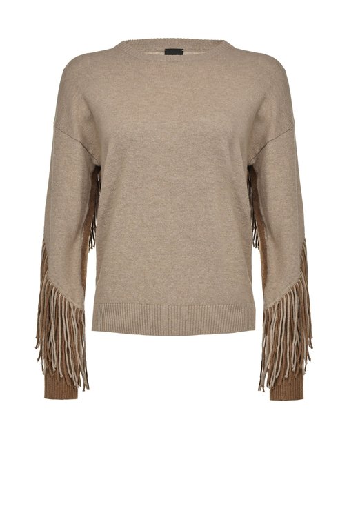 Pinko – Coperto svetr, Béžová, Hnědá, Krémová barva