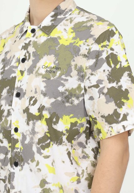 Módní Aop košile, Khaki, Multi, Šedá barva, 2022